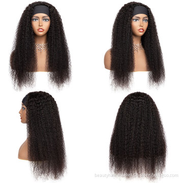 High Quality Wigs With Attached Headbands Braids Wig Human Hair Headband Wig